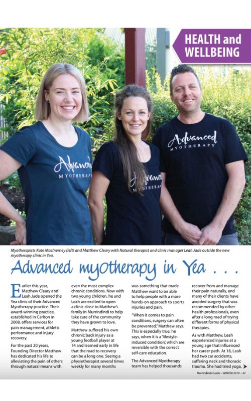 About Us Myotherapy And Remedial Massage Brunswick And Yea At Advanced Myotherapy